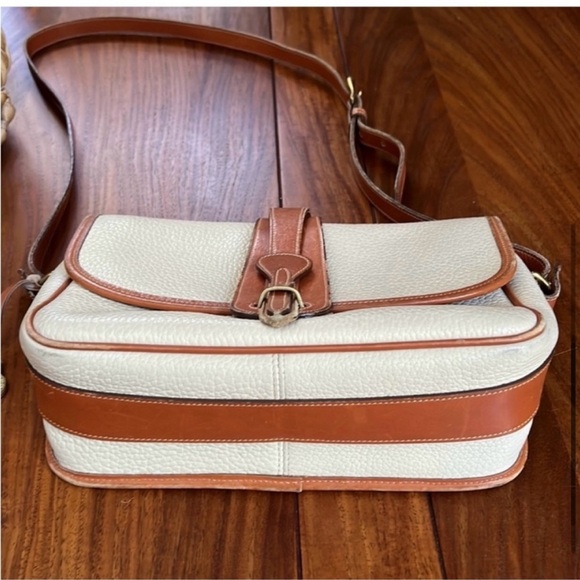 Dooney and Bourke Cream/Brown Leather Crossbody - Picture 4 of 12